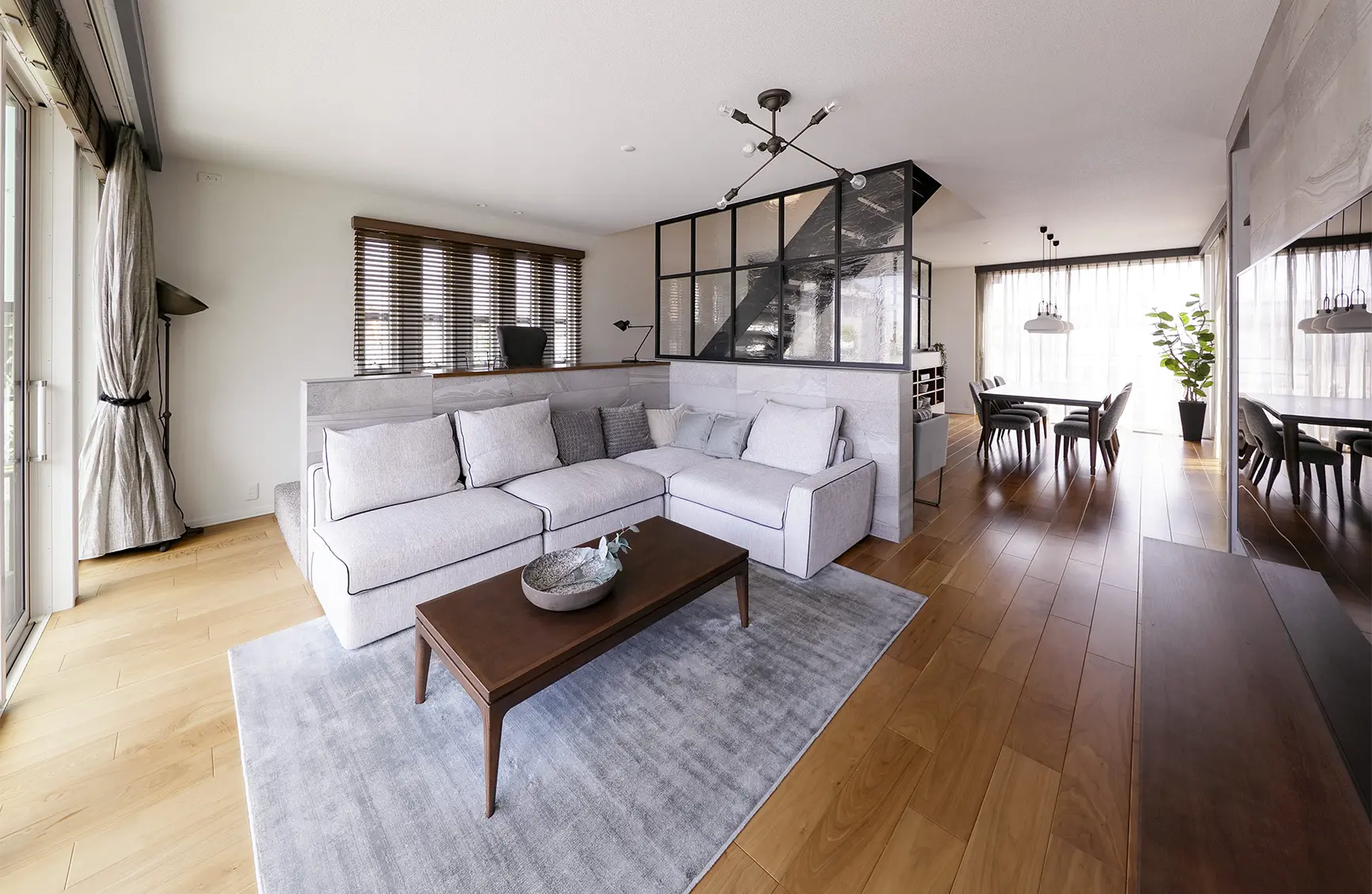 展示場のリビングルーム