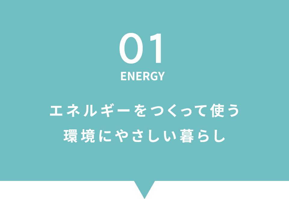 01 ENERGY エネルギーをつくって使う環境にやさしい暮らし