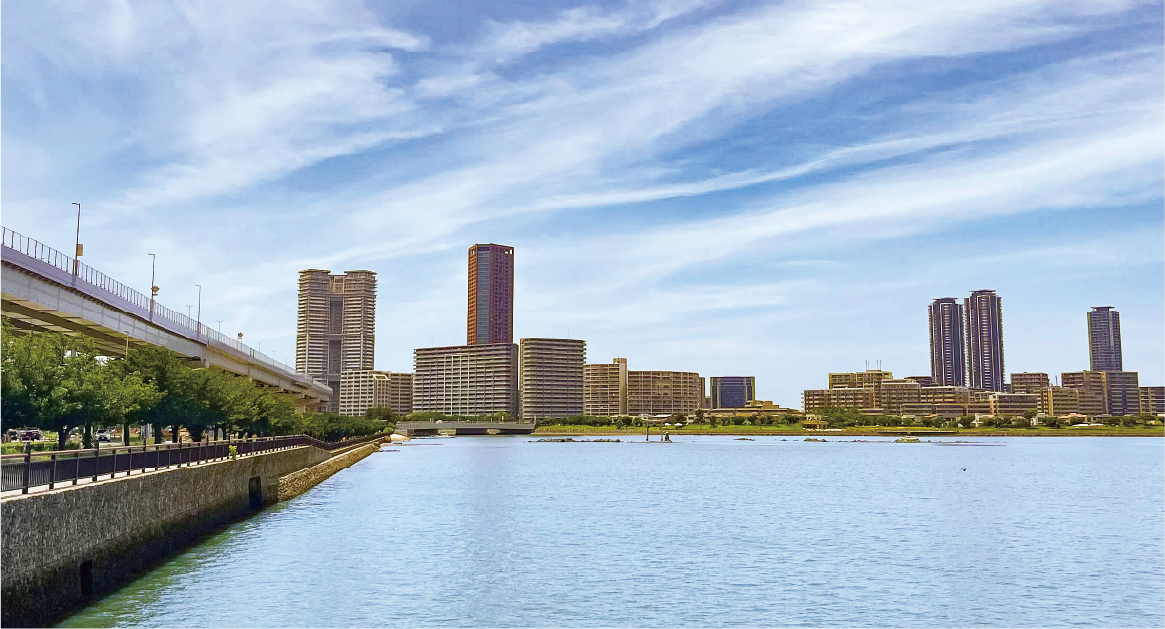 香椎浜のビル群